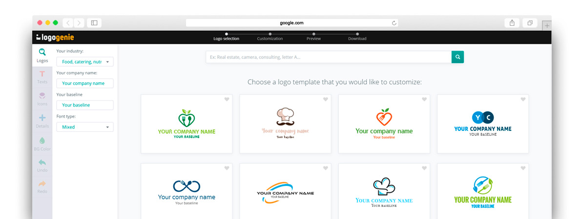 Logogenie'nin gıda logosu üreticisi